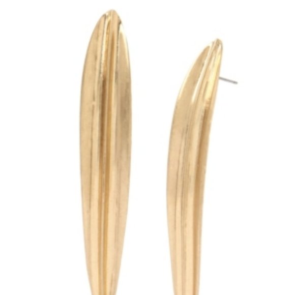 Robert Lee Morris Soho Sculptural Leaf Stick Earrings - Picture 2 of 2